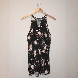 Aeropostale Floral Keyhole Romper